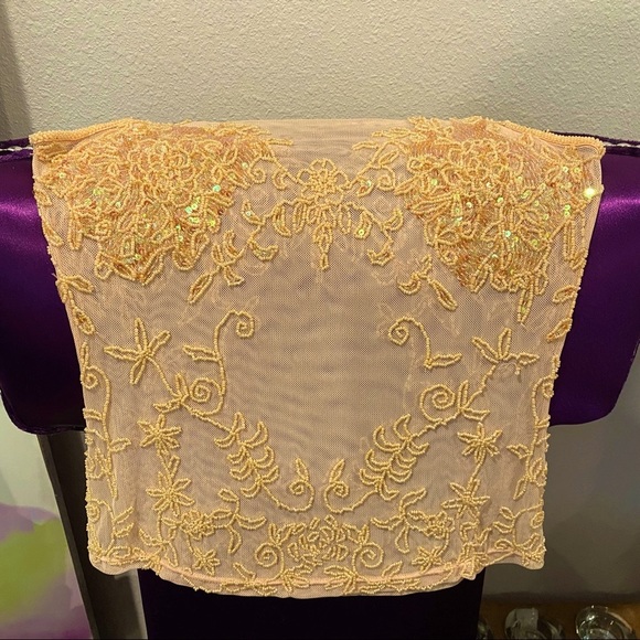 Beaded Mesh peach color top🌷 - Picture 11 of 16